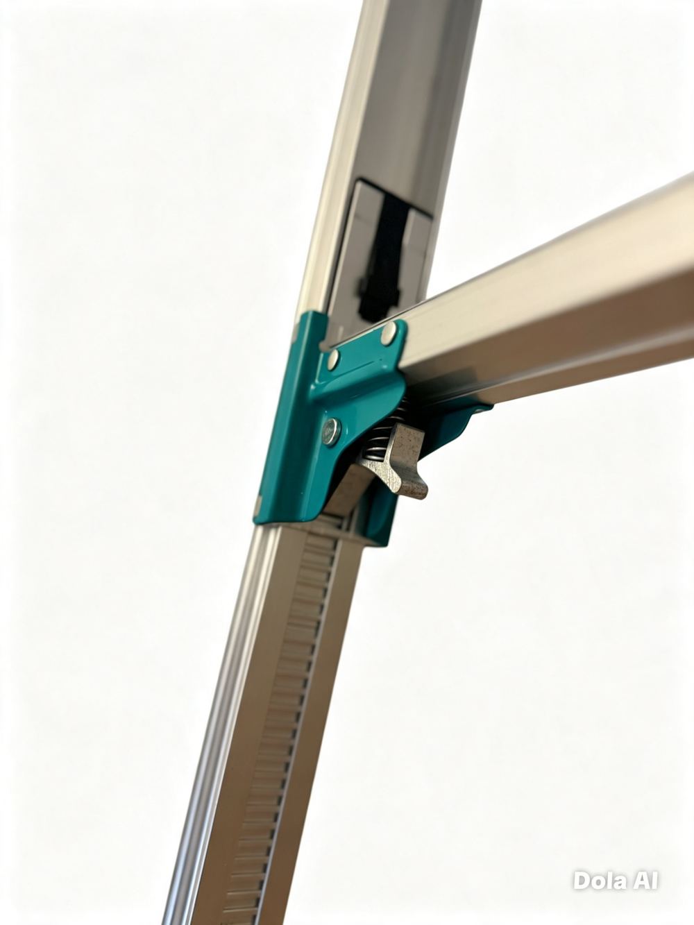 Close-up of Level Step Pro's locking hinge mechanism